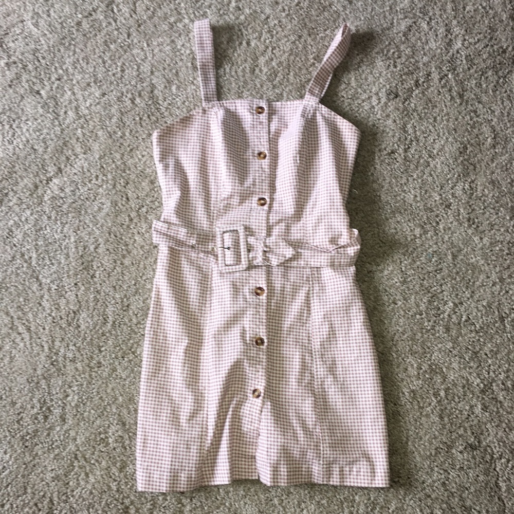 Size Small Pink and white checkered dress NWOT